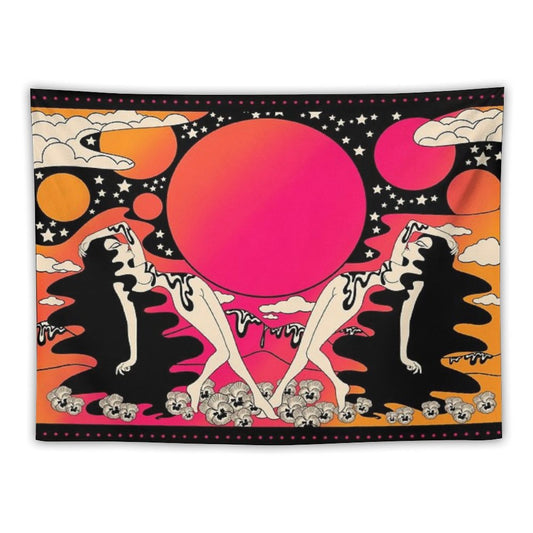 Groovy Ladies at Sunset Tapestry