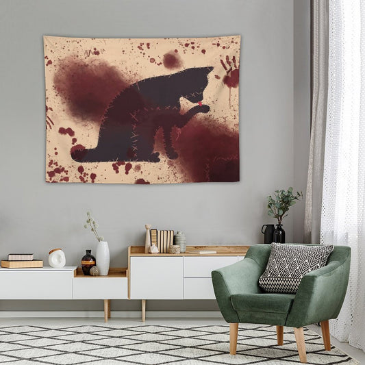 Bloody Cat Flag Tapestry