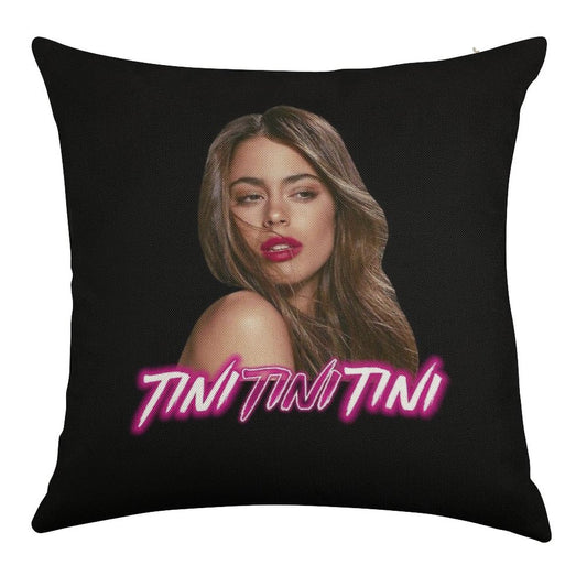 Tini Tini Tini Linen Throw Pillow Cover