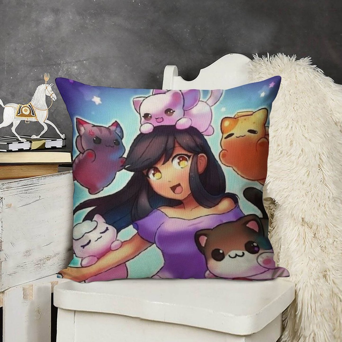 Aphmau Linen Throw Pillow Cover