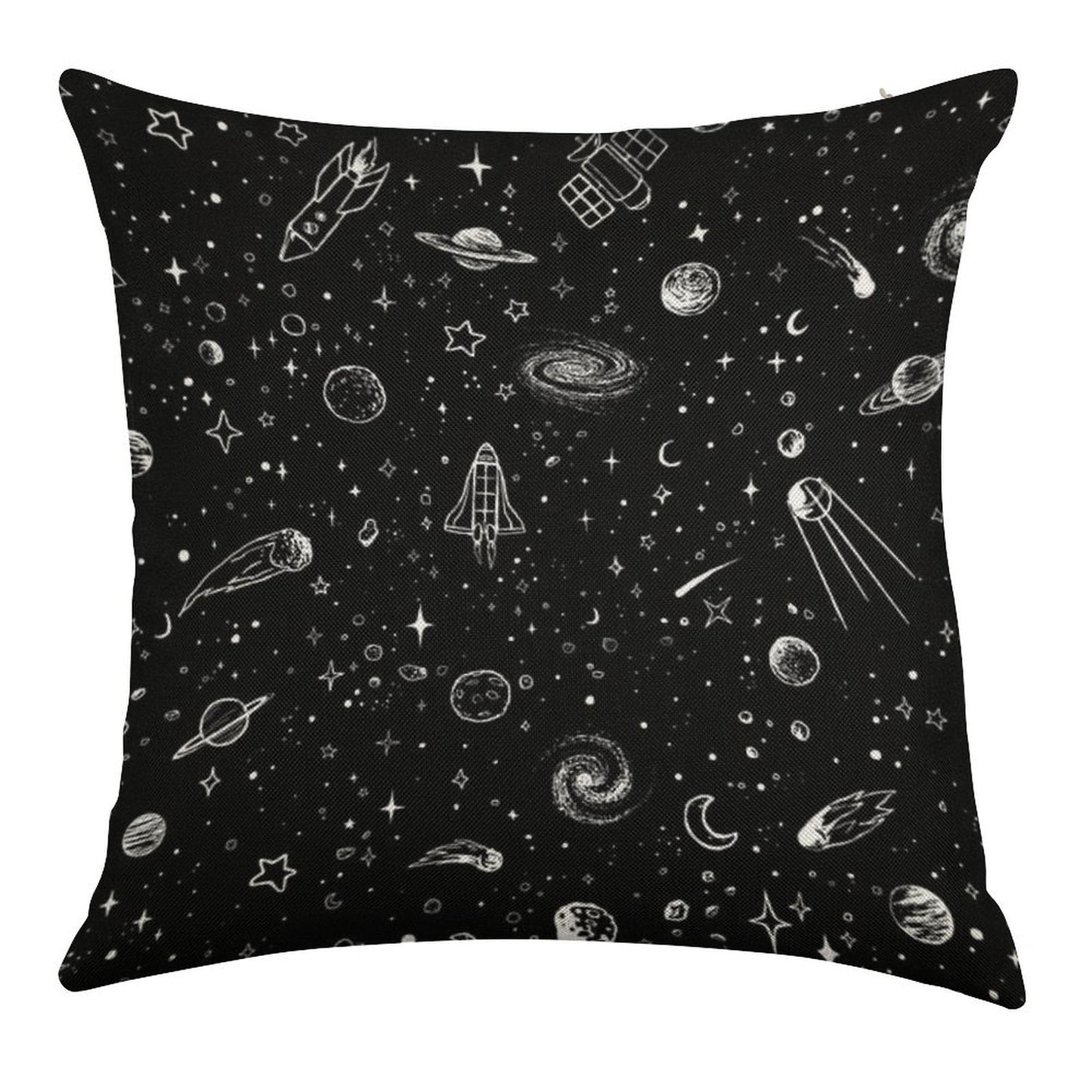 Space Linen Throw Pillow Cover