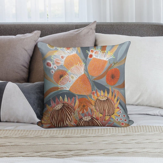 Australian Boquet Soft Shrink-Resistant Throw Pillow