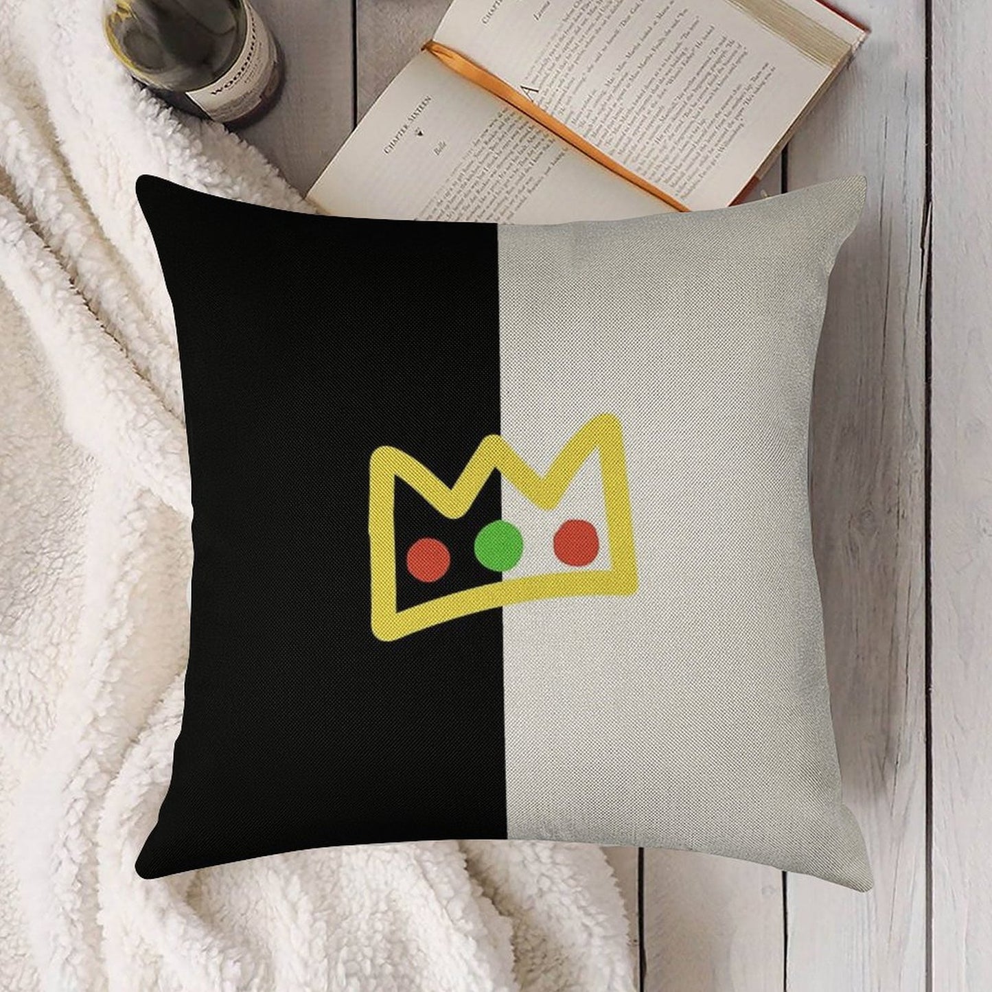 Ranboo Crown Half (long Version) Linen Throw Pillow Cover