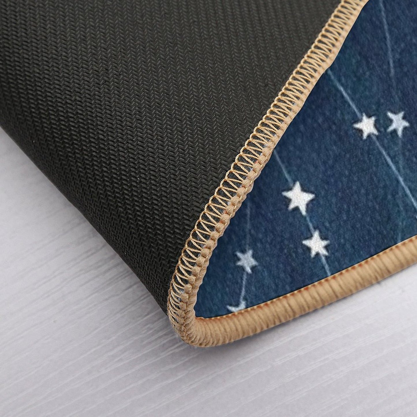Garland of Stars, Teal Ocean Bath Mat