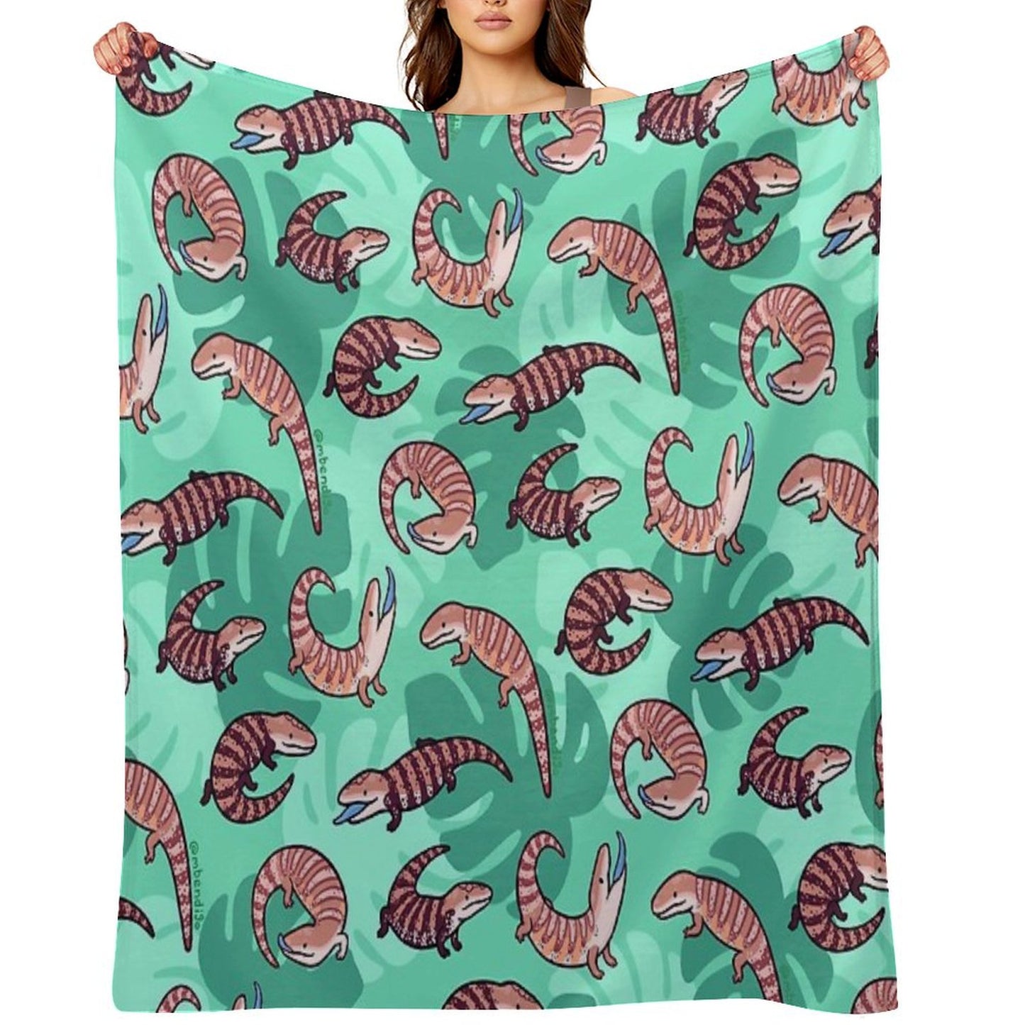 Blue Tongue Skink Throw Blanket