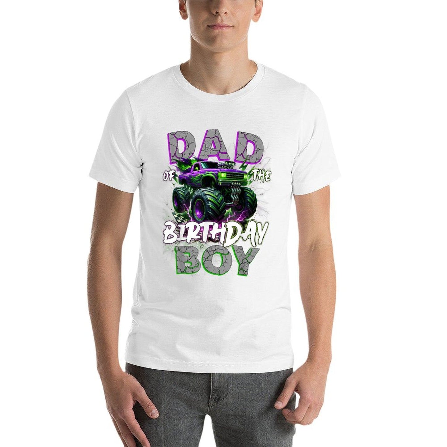 Dad Of The Birthday Monster Truck Family Matching Party Wrinkle-resistant T-Shirt