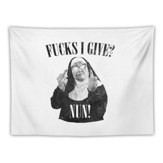 Fuck I Give Nun Tapestry