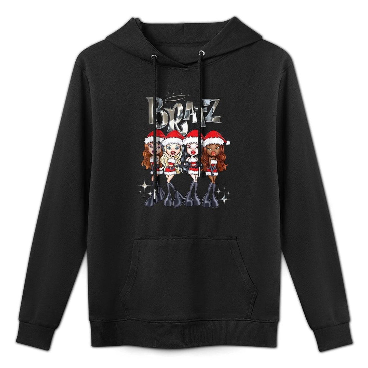 Bratz Christmas Santas Helpers Outfits Group Shot Pilling-Resistant Hoodie