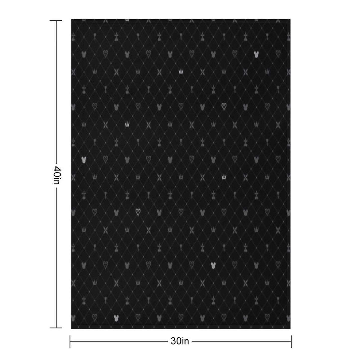 Kingdom Hearts Pattern Throw Blanket