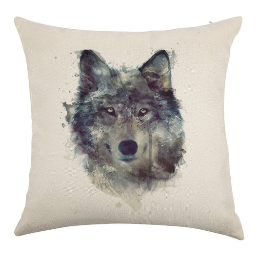 Wolf  Persevere Linen Throw Pillow Cover