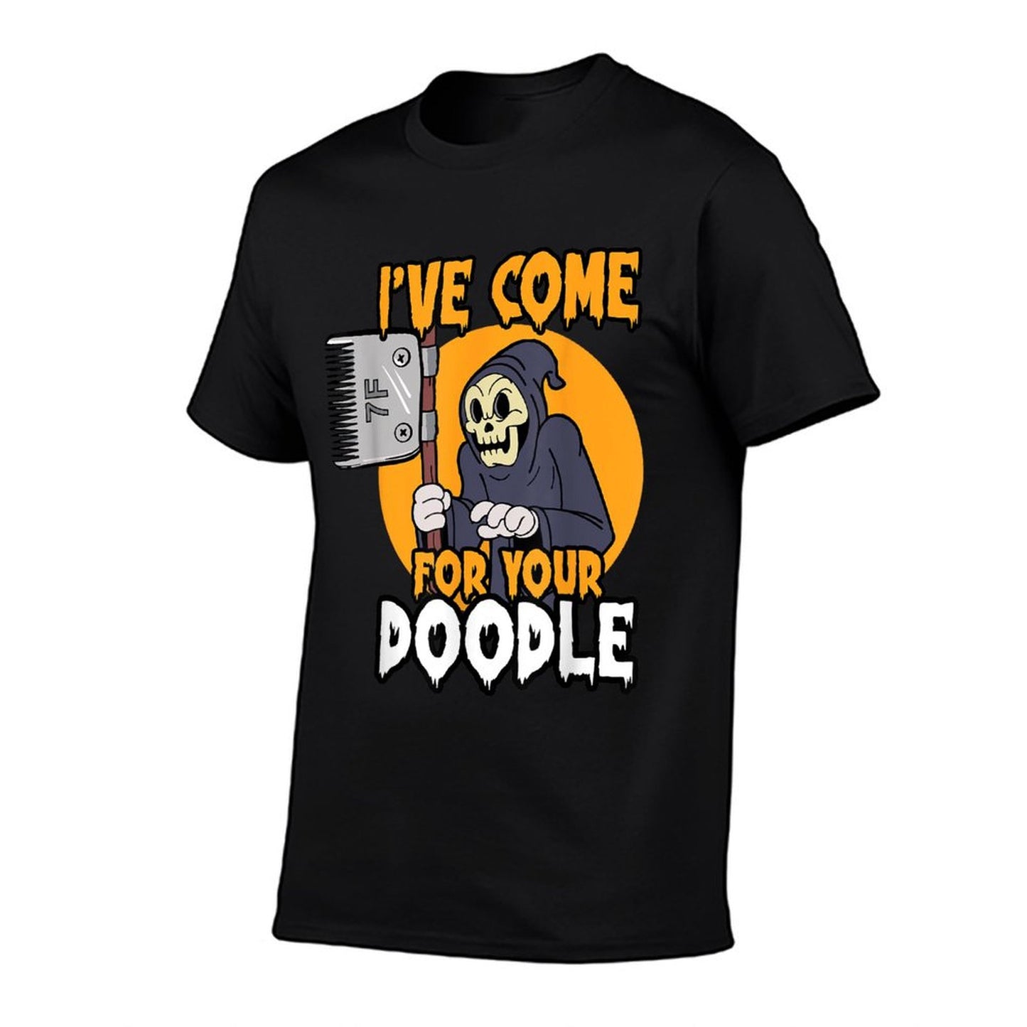 Funny Dog Groomer Brush Your Dog Grooming Reaper Halloween T-Shirt