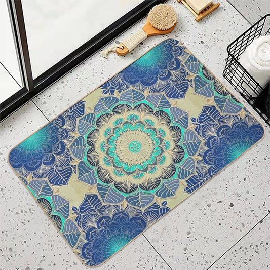 Midnight Bloom Eco-Friendly Bath Mat