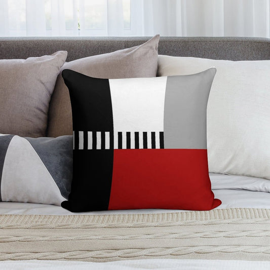 Geometric Pattern Soft Durable Construction Throw Pillow