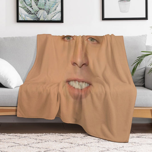Nicolas Cage Giant Face Throw Blanket