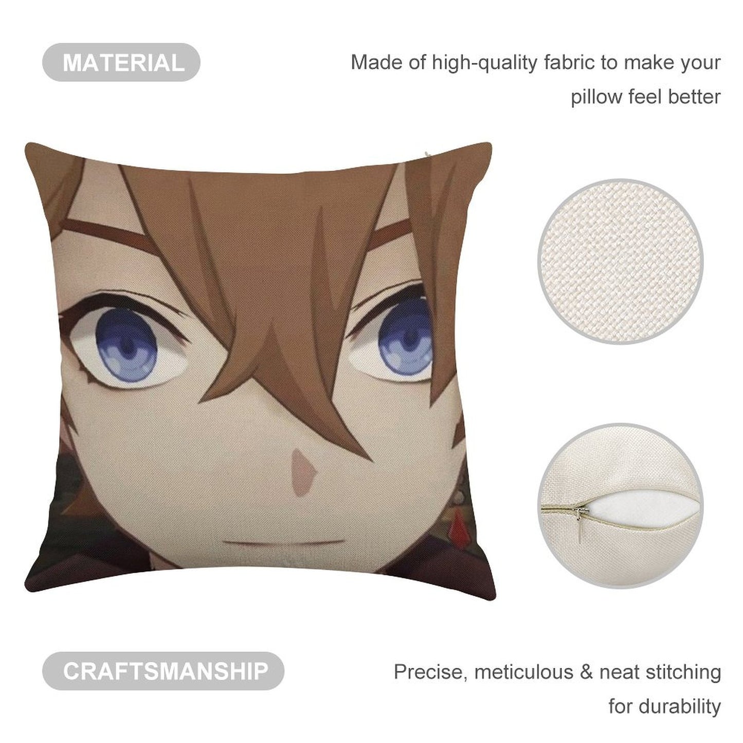 Childe Genshin Impact Linen Throw Pillow Cover