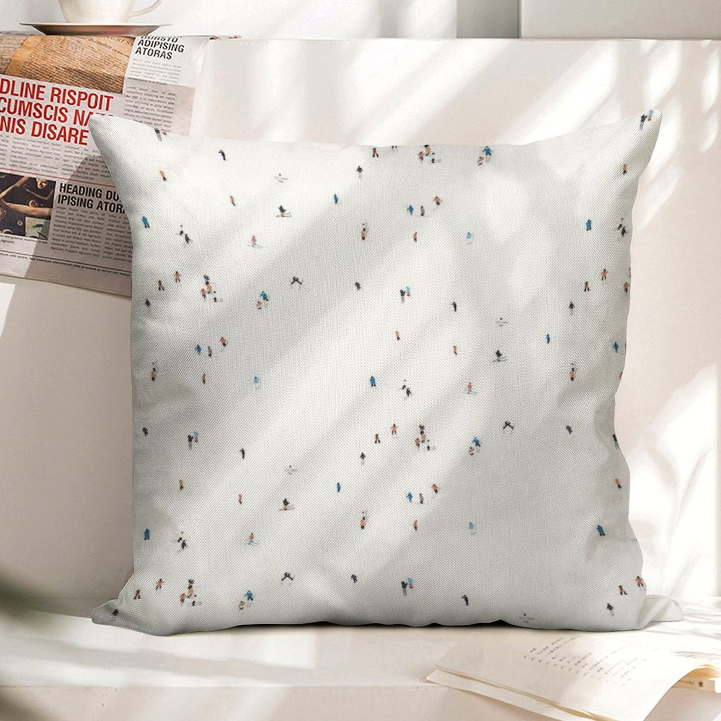 Ski Slopes Linen Throw Pillow Cover