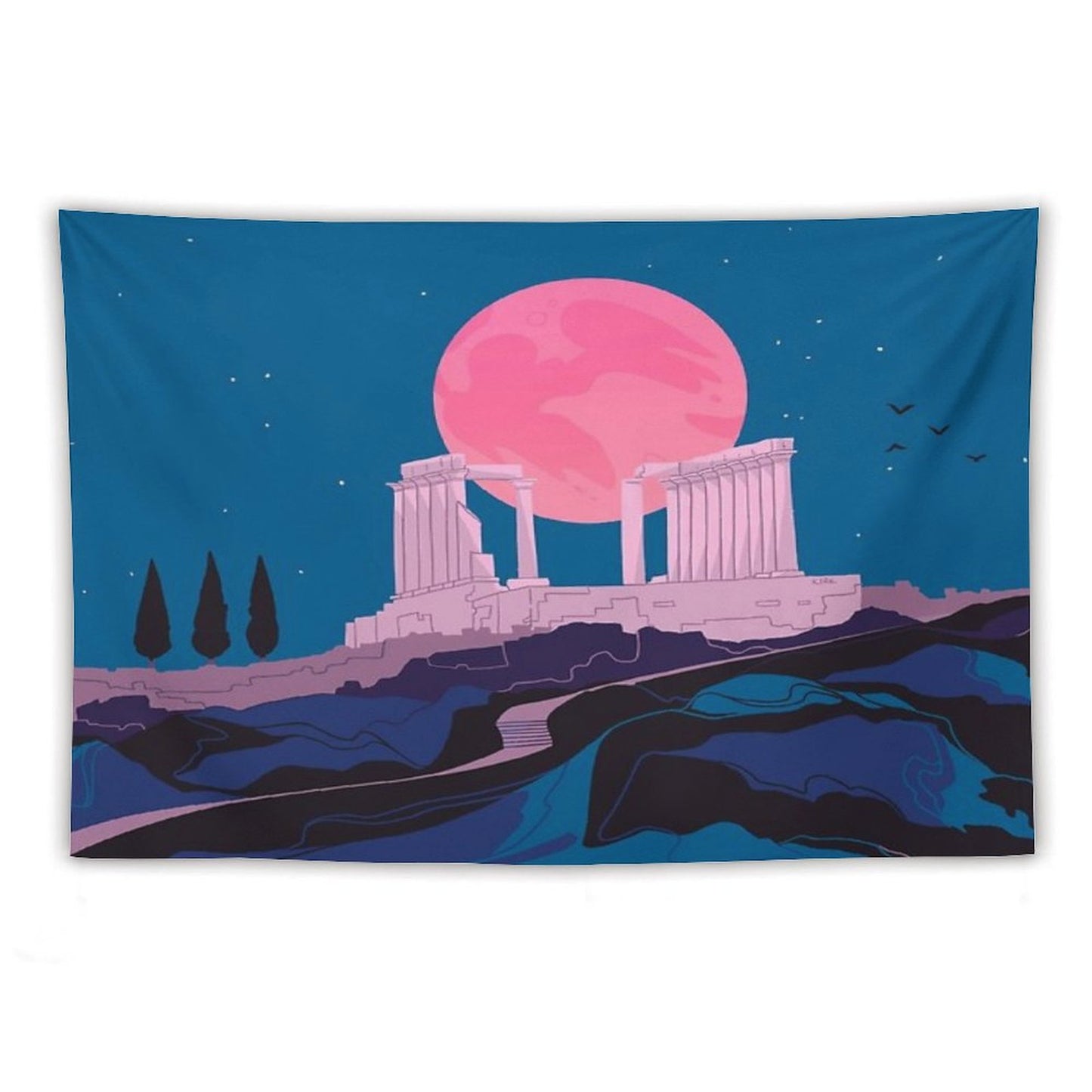 Temple of Poseidon at Sounion Tapestry