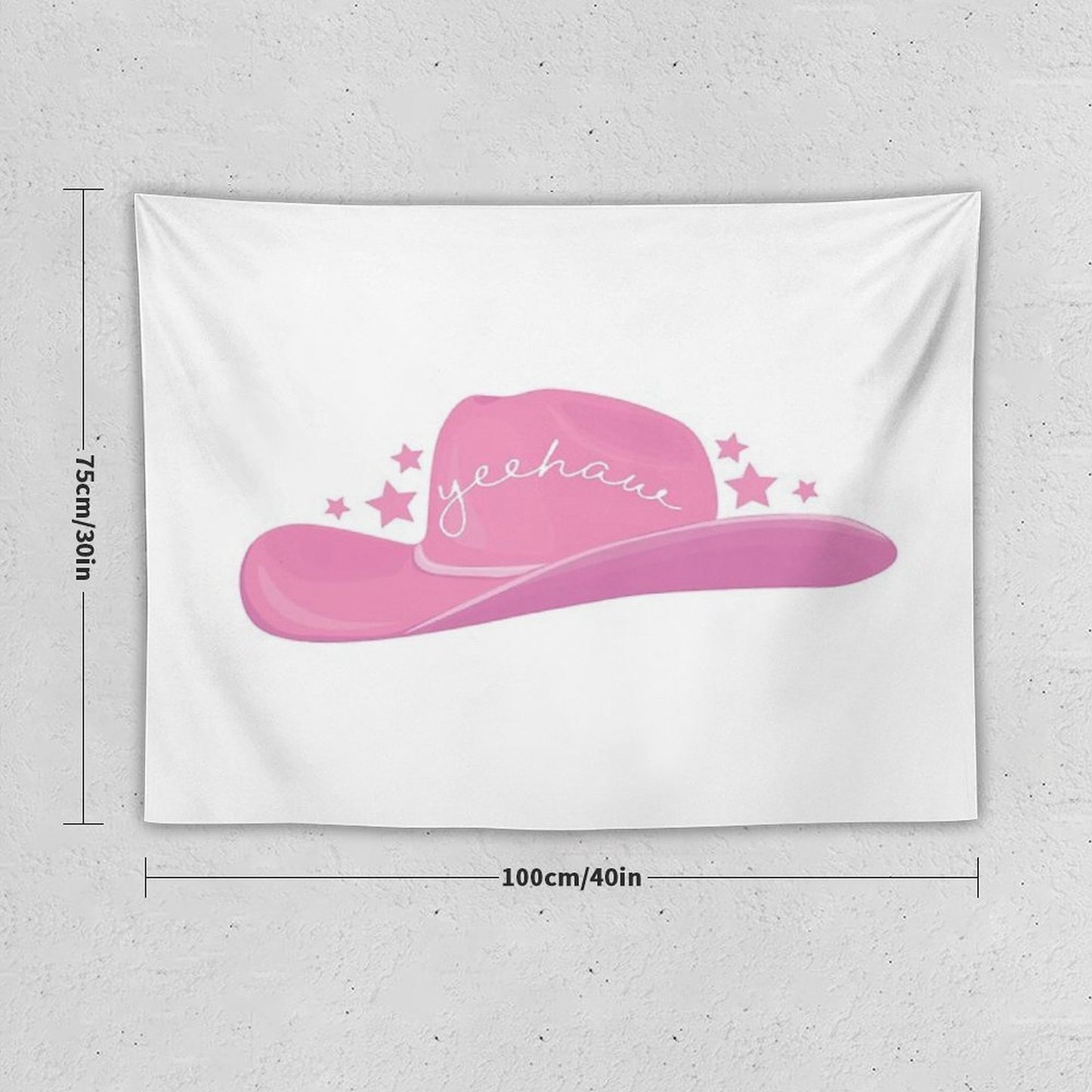 Pink Cowboy Hat Tapestry