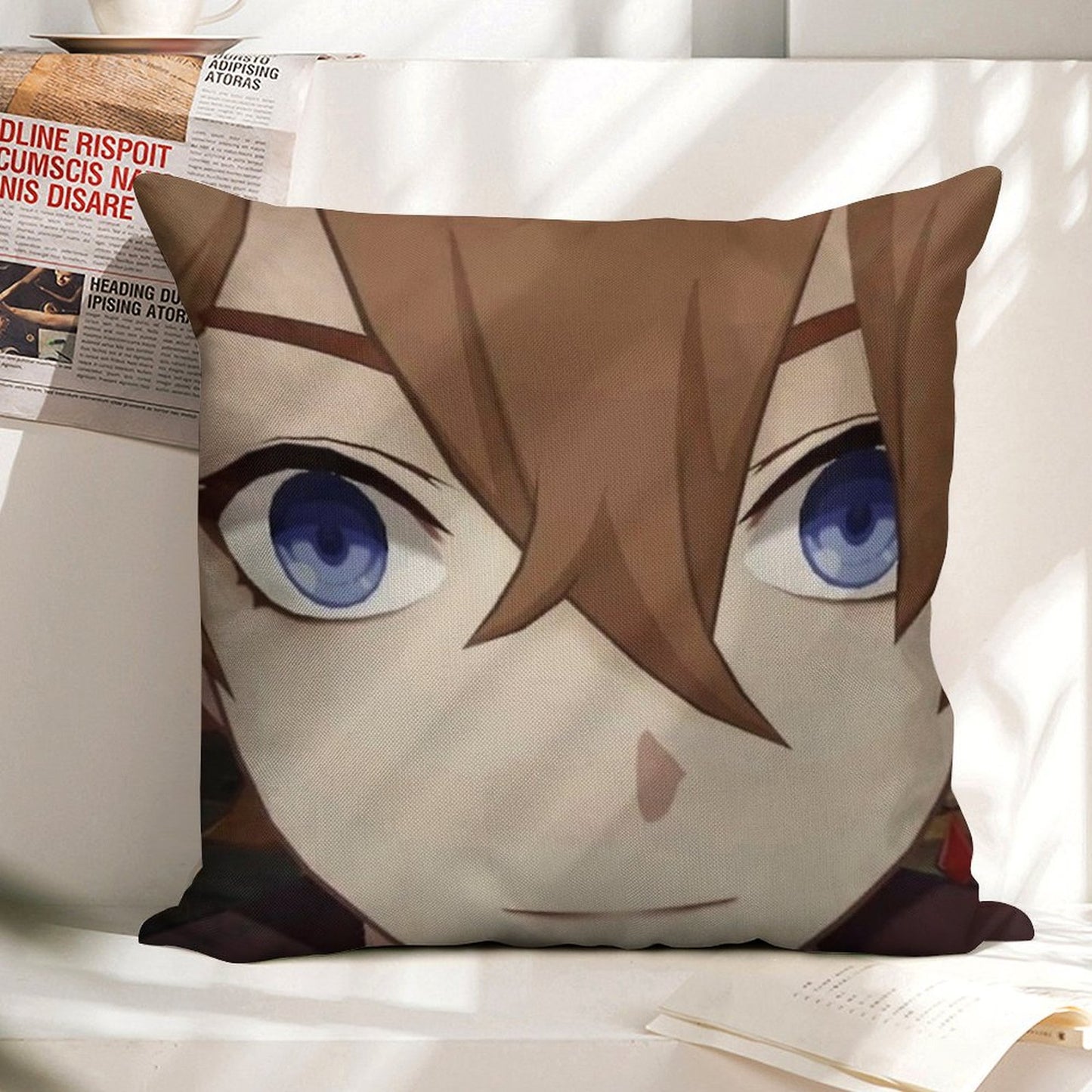 Childe Genshin Impact Linen Throw Pillow Cover
