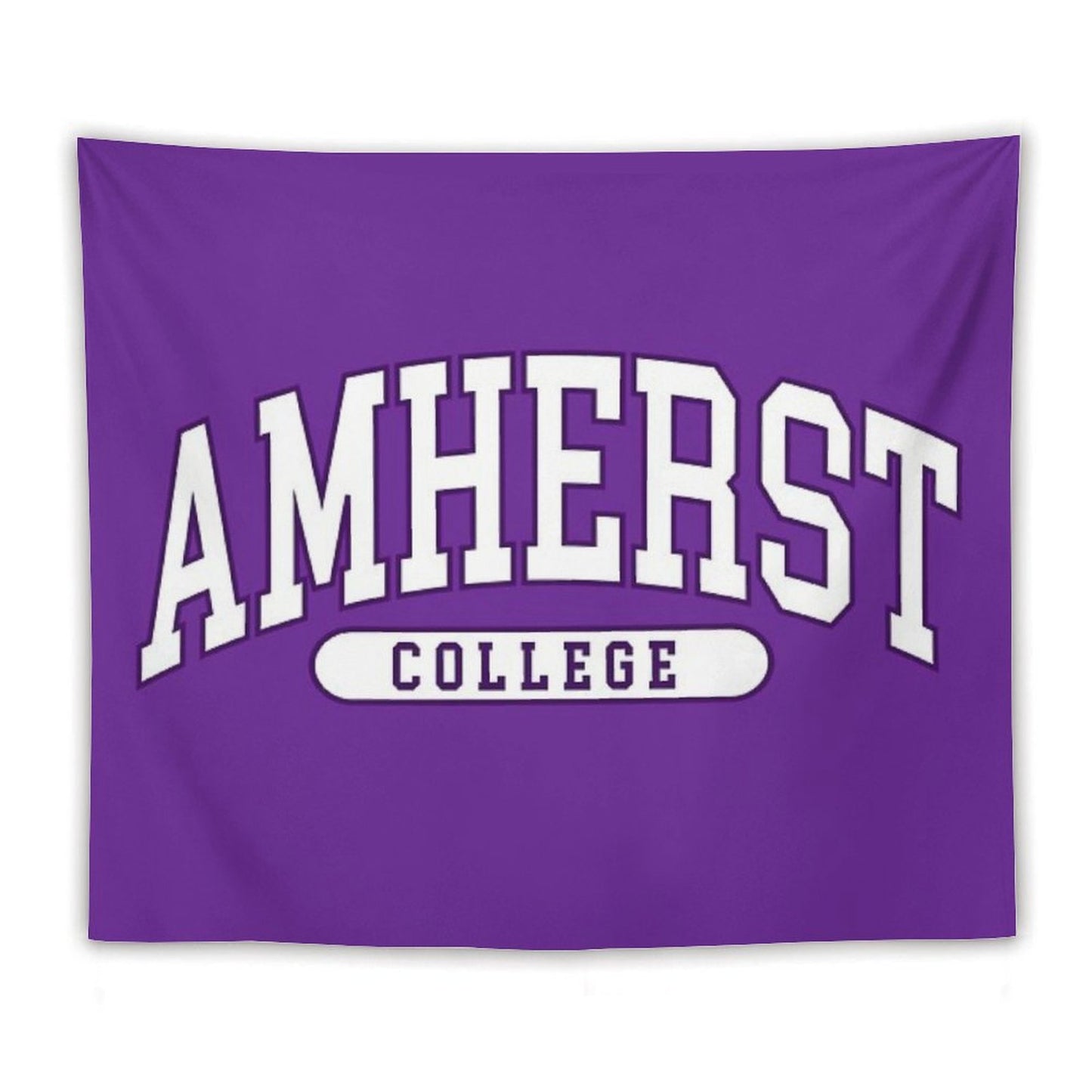 Amherst - College Font Curved Tapestry