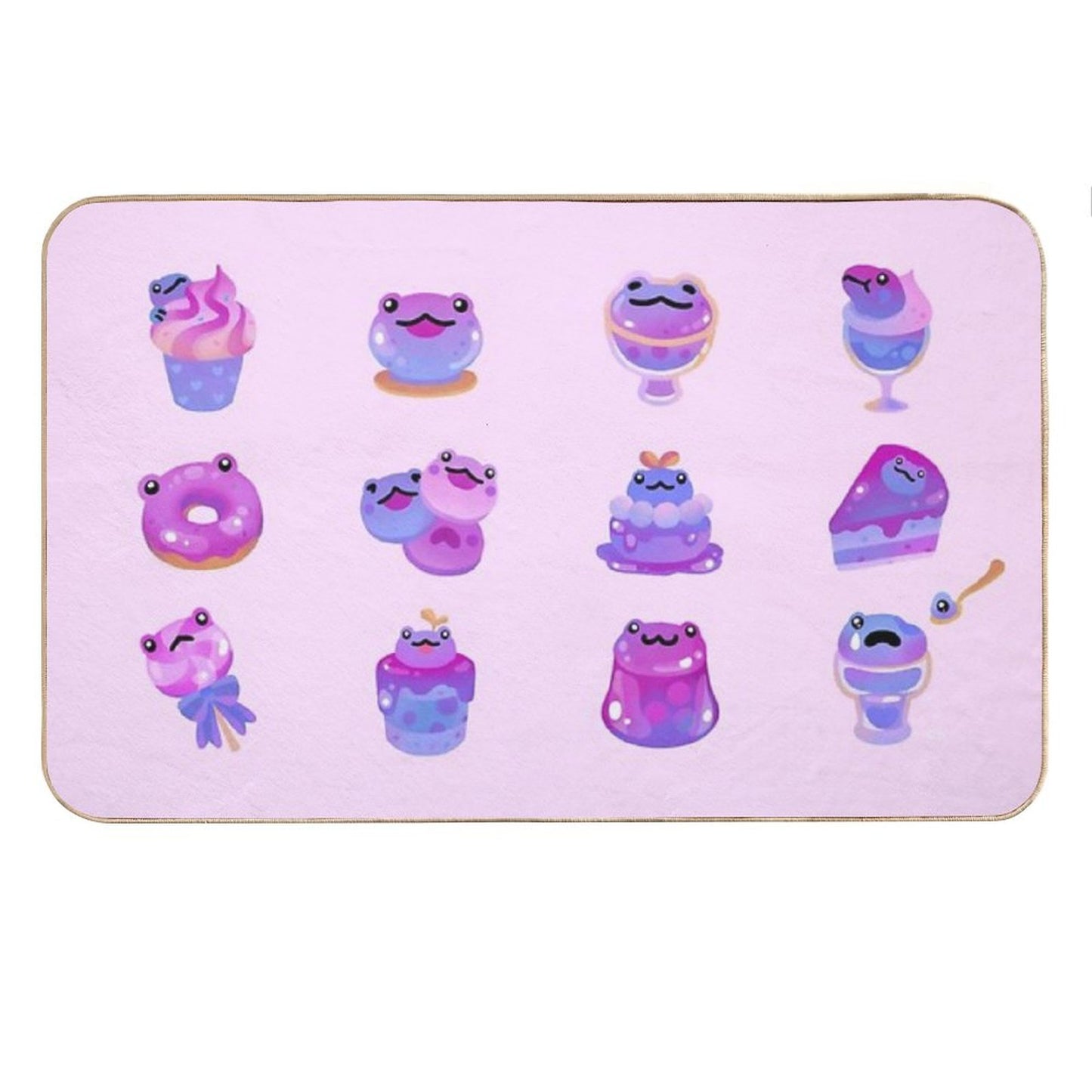 Blueberry Frog Bath Mat