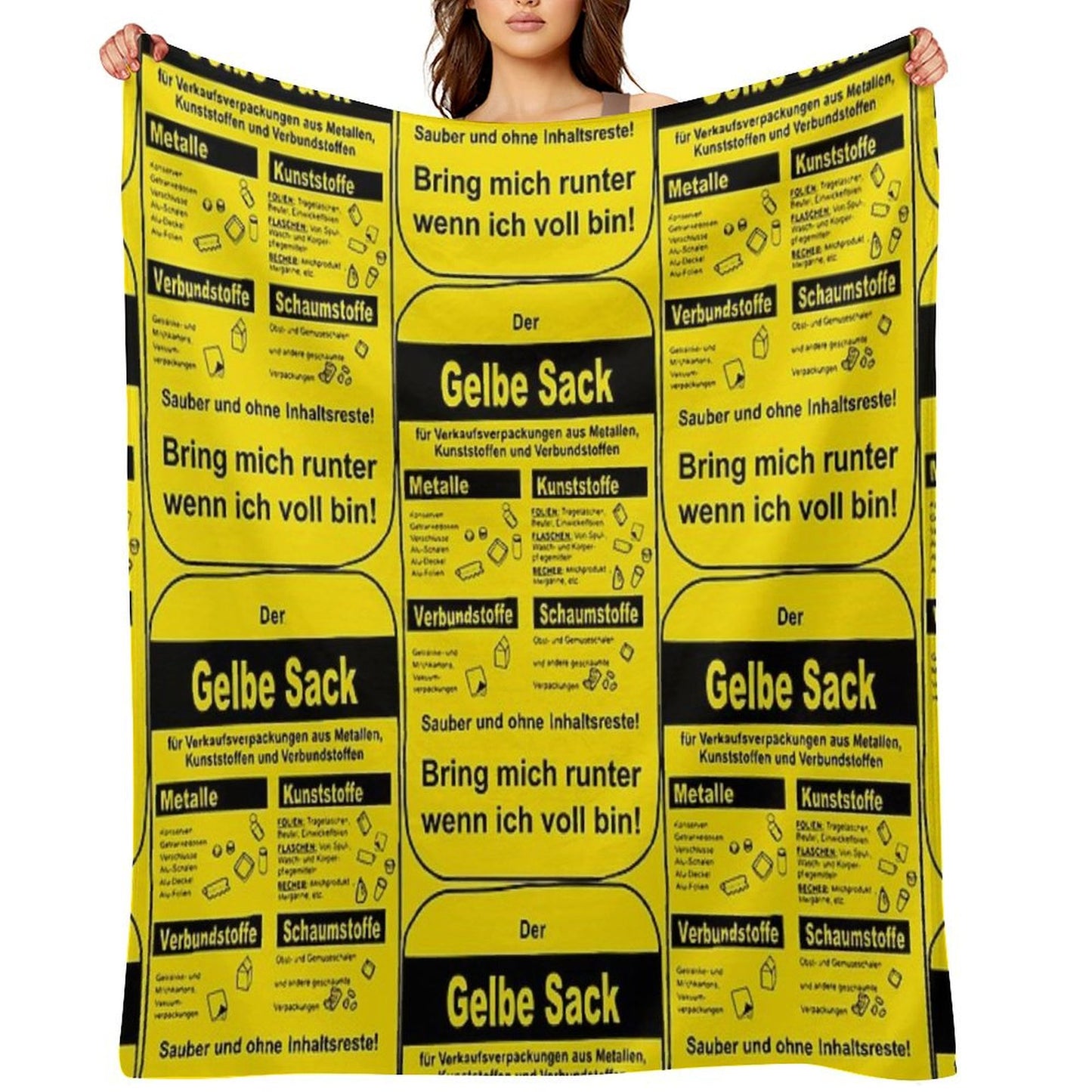 The Yellow Bag Throw Blanket