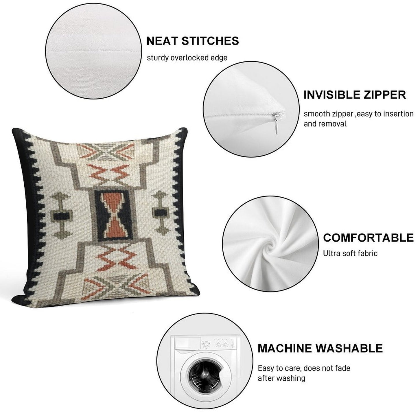 Storm Pattern Soft High-Density Material Throw Pillow