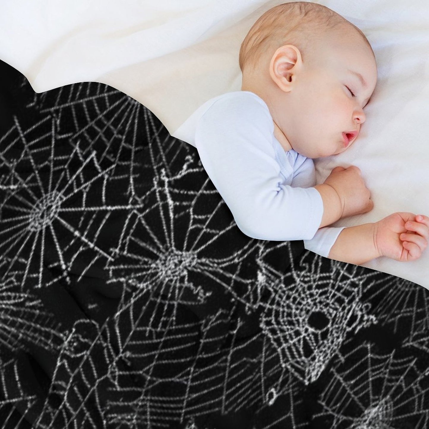 White Cobwebs Throw Blanket