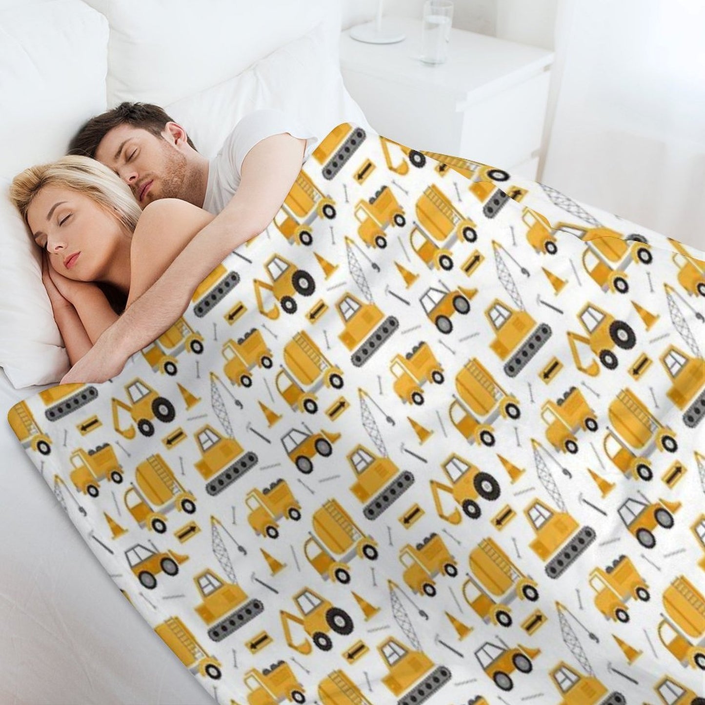 Construction Trucks Throw Blanket