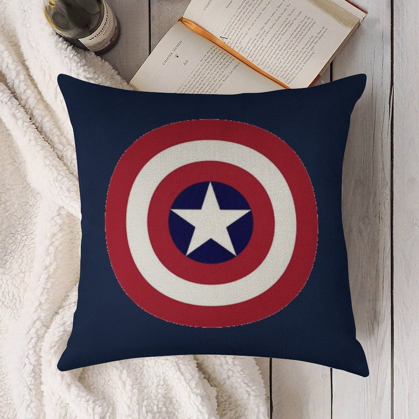 Super Hero Linen Throw Pillow Cover