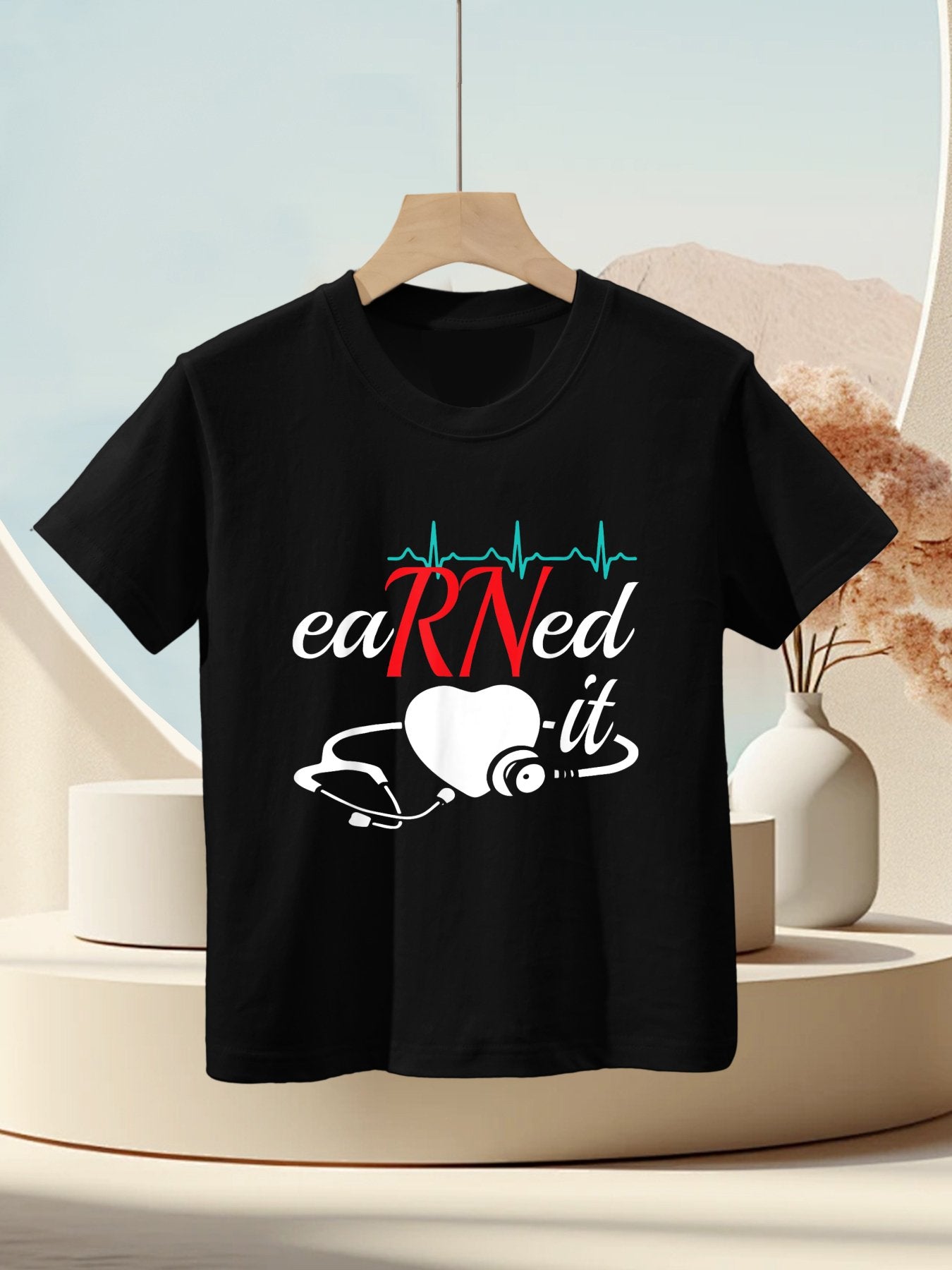 Earned It RN Nurse Nursing Graduation Kids T-Shirt