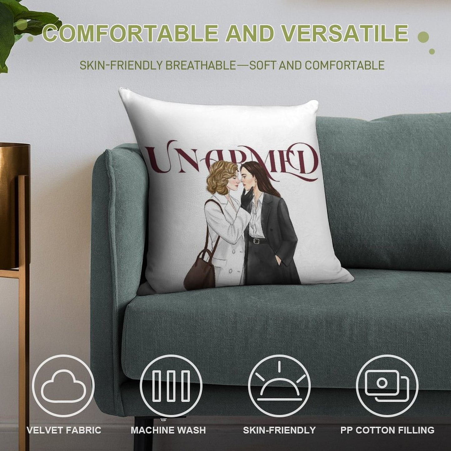 Unarmed Merch Vol. II Soft Home Decor Throw Pillow