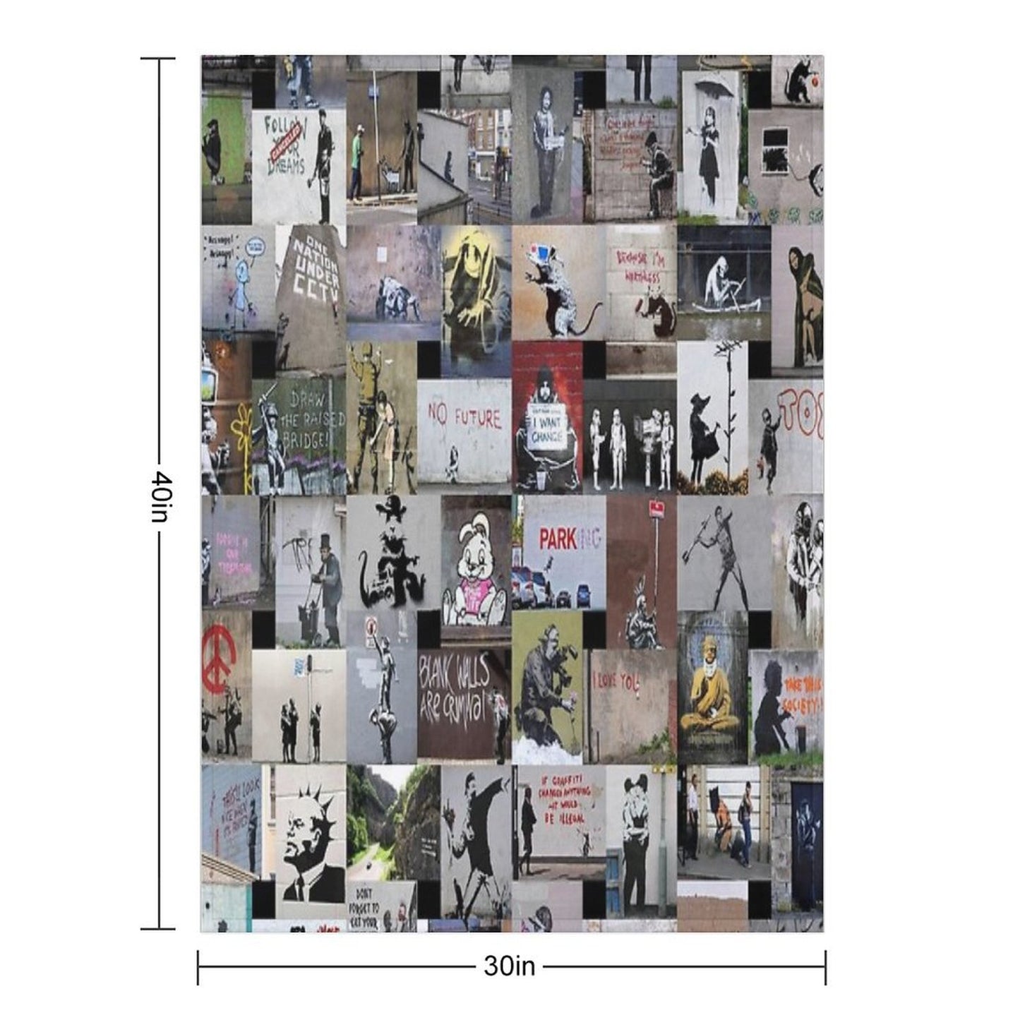 Banksy Throw Blanket