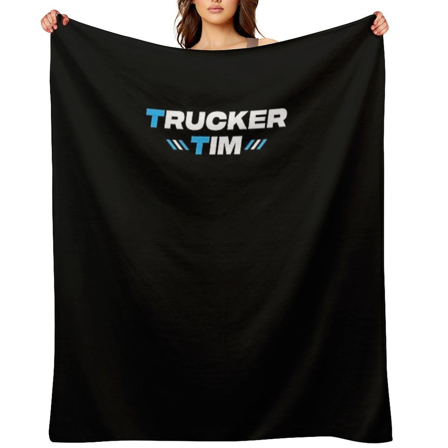 Trucker Tim Merch Trucker Tim Logo Throw Blanket
