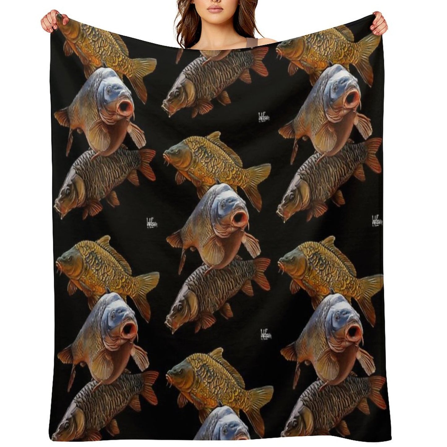 Carp Gang 1 Throw Blanket