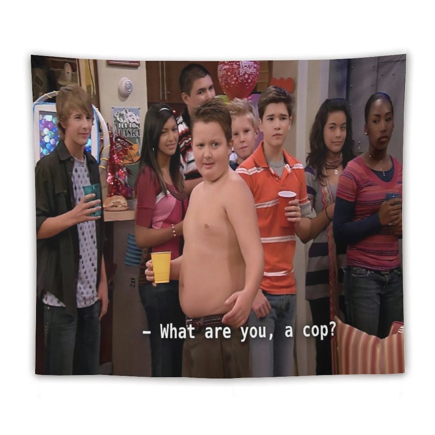 What Are You A Cop Gibby Tapestry