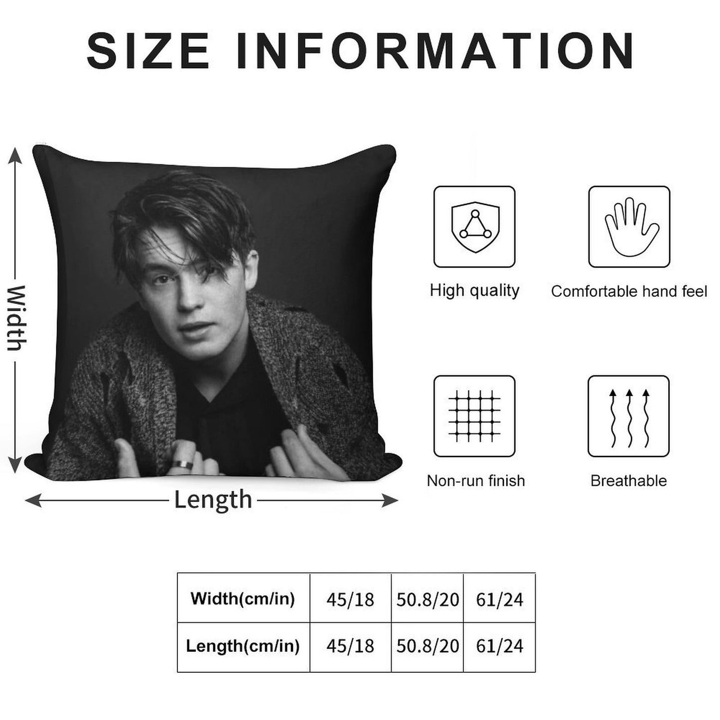 Kit Connor Soft Style Accent Throw Pillow