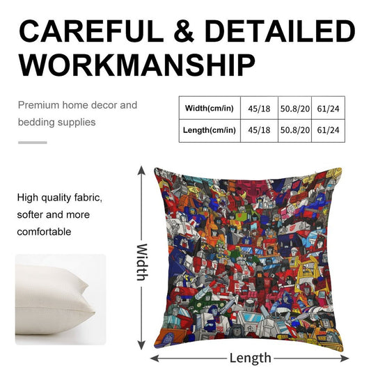 G1 Transformers Autobots Linen Throw Pillow Cover