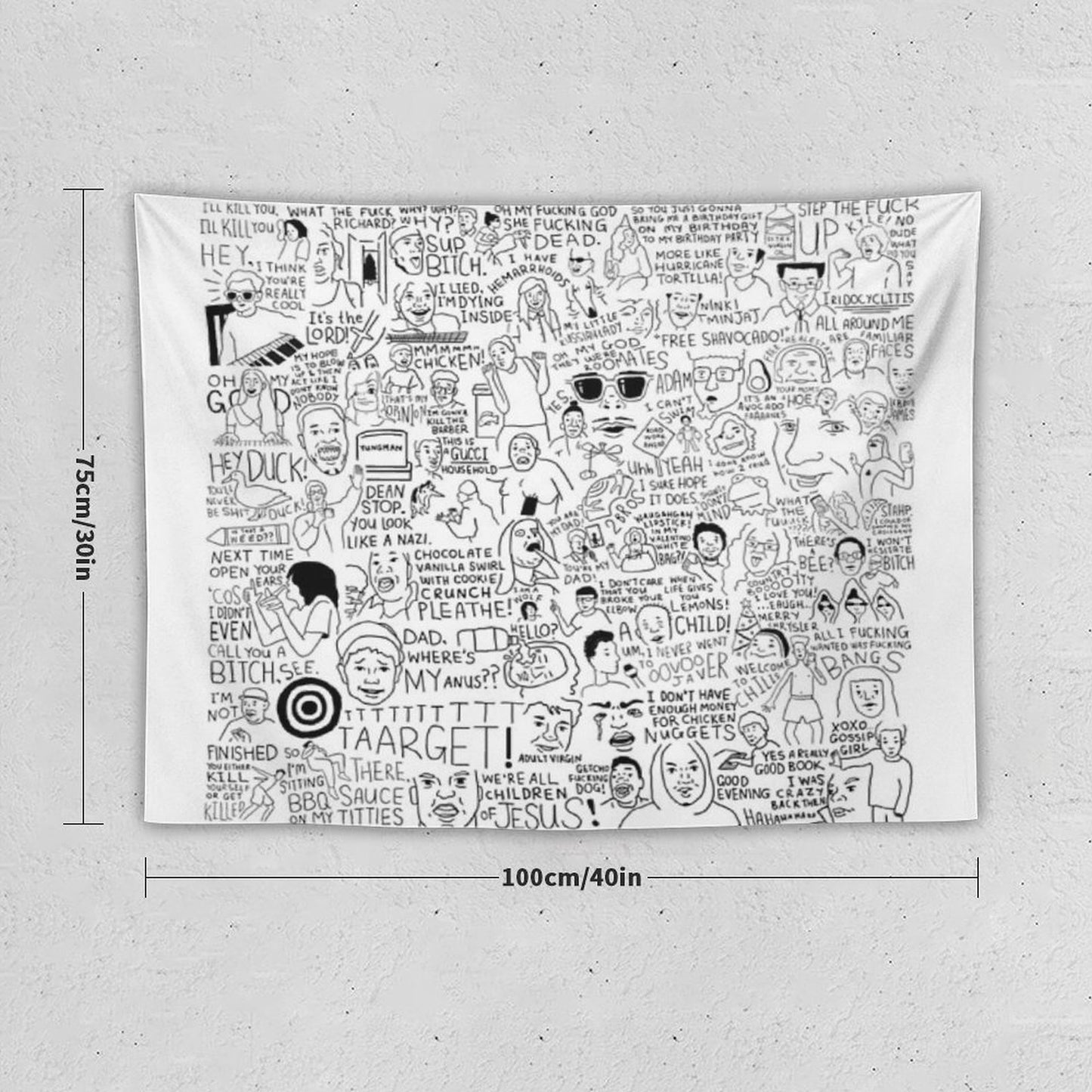 An Ultimate Vine Compilation But Instead of A Video Its Just Terribly Drawn Tapestry