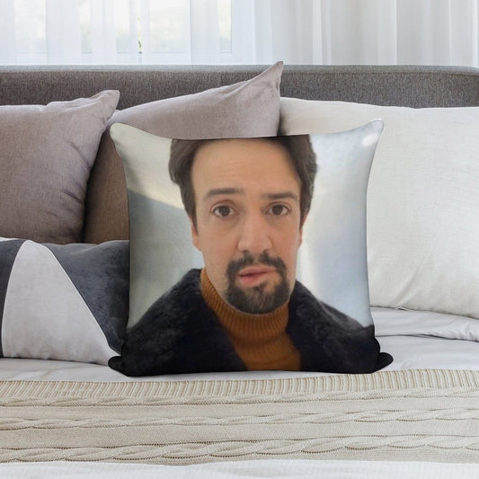 Manuel Miranda Lip Bite Meme Soft Ultra-Soft Texture Throw Pillow