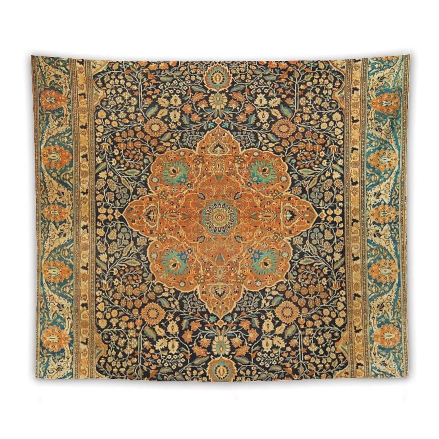 Antique Mohtashem Kashan Persian Rug Print Tapestry