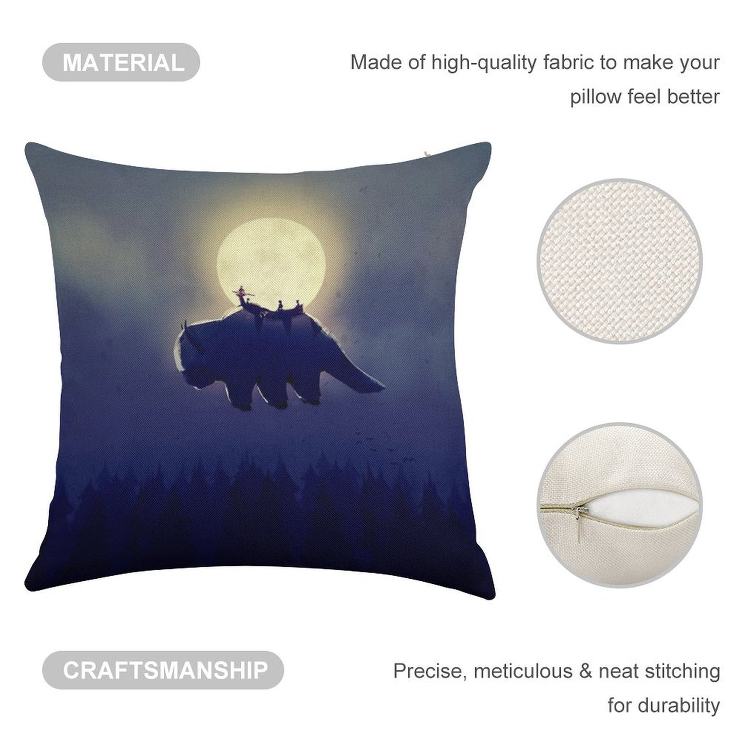The End of All Things - Night Version Linen Throw Pillow Cover