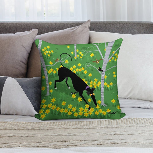 Daffodil Hound Soft Durable Construction Throw Pillow