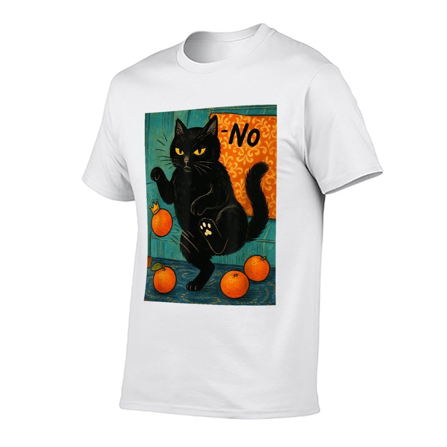 No Kings in America Black Cat Political Anti Trump Protest Graphic-printed T-Shirt