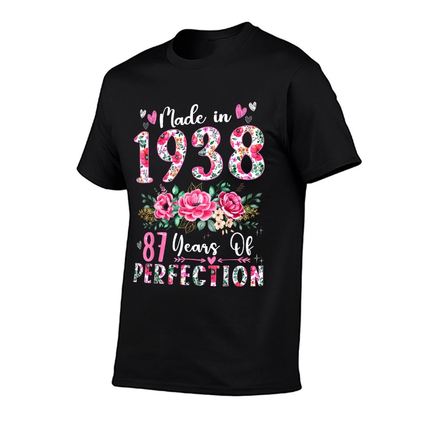 87 Year Old Made In 1938 Floral 87th Birthday Women T-Shirt