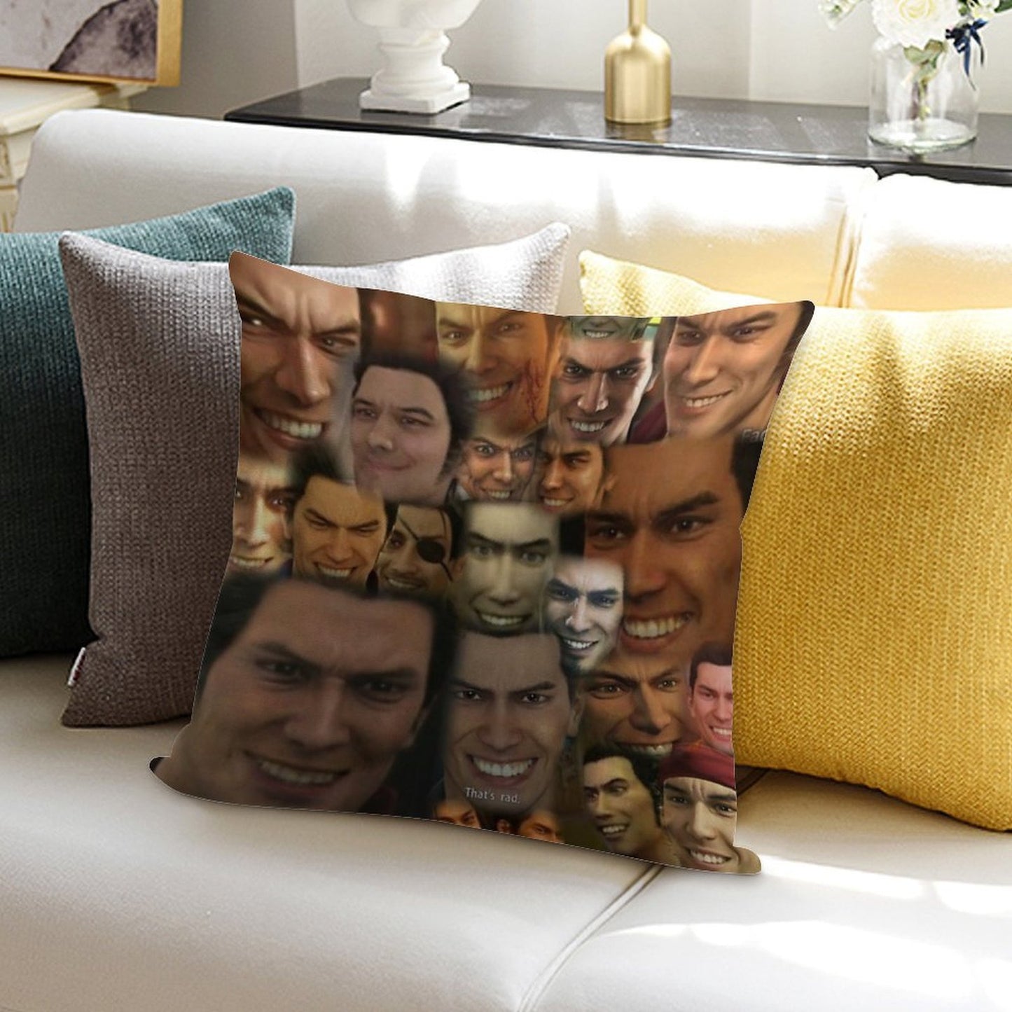 Happy Kazuma Kiryu ) Soft Ultra-Soft Texture Throw Pillow
