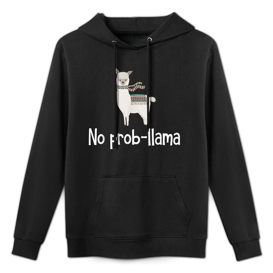 No Prob-Llama Cute Llama & Alpaca Lover T-shirt G006062 Versatile Streetwear Hoodie