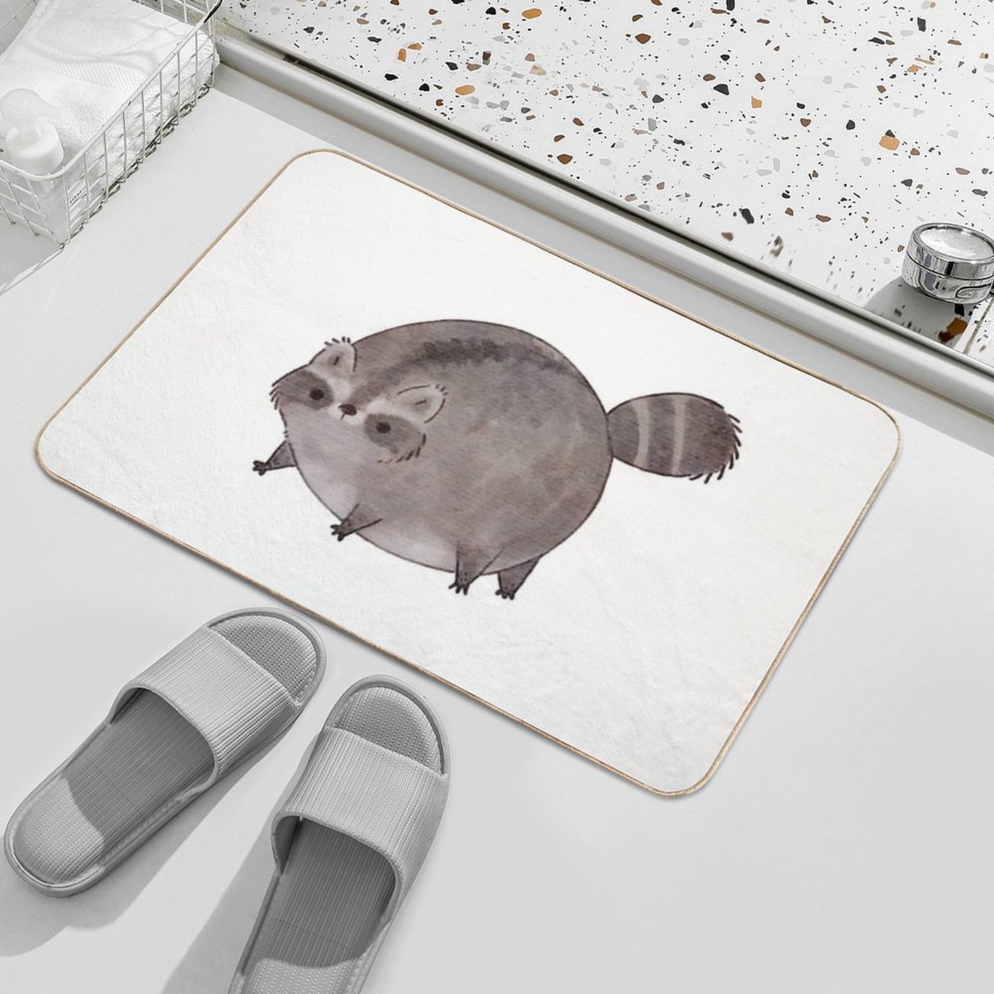 Chubby Trash Panda Bath Mat