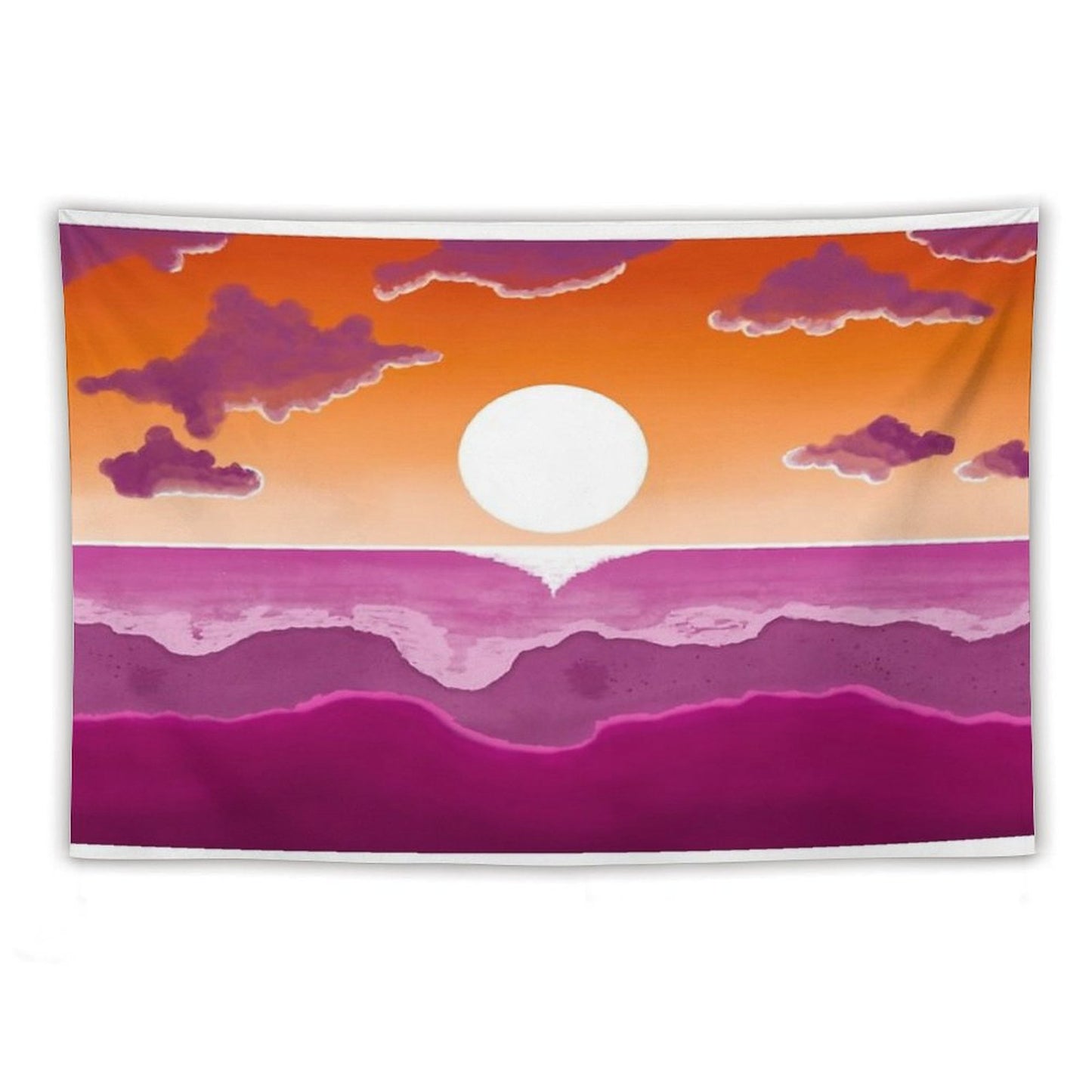 Subtle Stealth Lesbian Sunset Flag - Subtle Lgbt Flag Design Tapestry