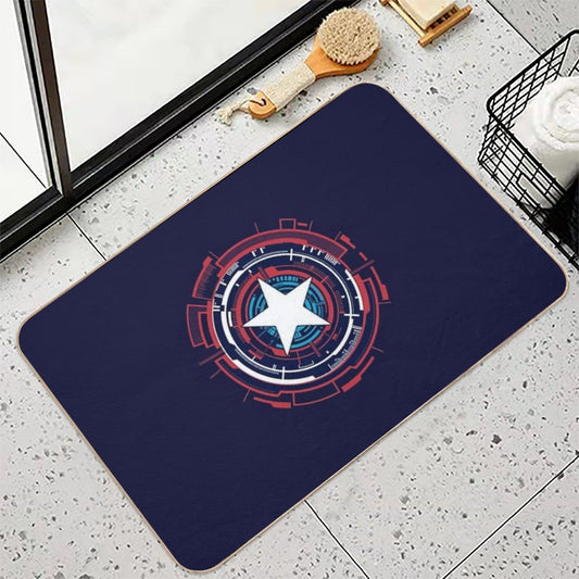 America Hero Futuristic Logo Bath Mat